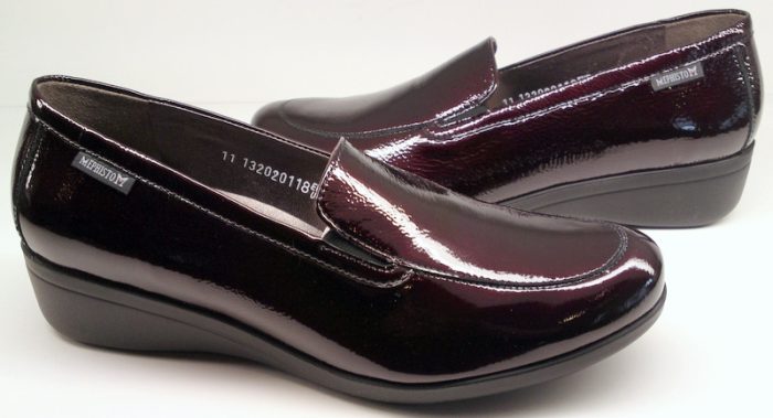Mephisto OLIVIA dames instapper wijn rood lak leer